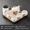 Purple Clay Ceramic Kung Fu Tea Set Home Teapot Set with Portable Tea Tray and Tea Caddy