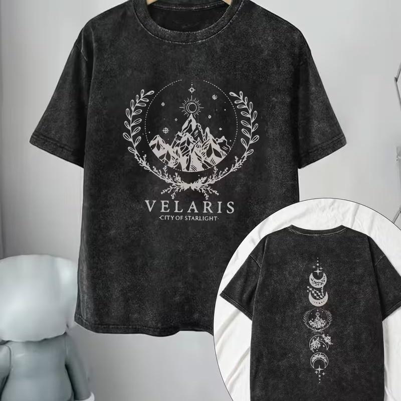 T-shirt Nera Lavata Grunge Estetica Vintage Estiva Top Grafico Uomo Donna Vestibilità Larga Girocollo Manica Corta