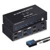 2 Peças Switch KVM SW721 para 2 Monitores Saída Simultânea 4K 144Hz Duplo Monitor Modo de Compartilhamento de Impressora Suporta Múltiplos Monitores