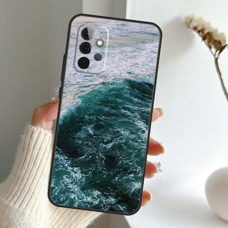 Blue Ocean Waves Sea Case For Samsung Galaxy A34 A54 A14 A15 A35 A55 A16 A26 A36 A56 A52 A12 A32 A13 A33 A53 A17