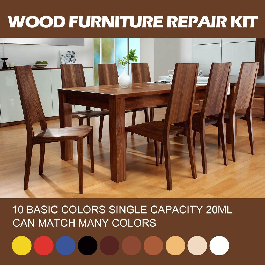 Wood Repair KitsFloor Repair Wood Filler and Touch Up Marker for Wooden Door Floor Table Cabinet Easy To Use