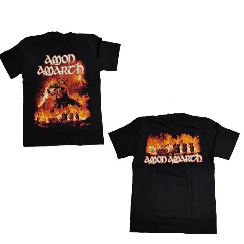 

2025 AMON AMARTH Викинг Мелодичный Дэт-Метал Тайская Группа Футболка из Чистого Хлопка с Принтом и Коротким Рукавом 4XL