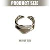 Elegant Curved Waved Design Ring Glossy Finishes Adjustable Size Gold Tone Alloy Accessory For Daily Wear