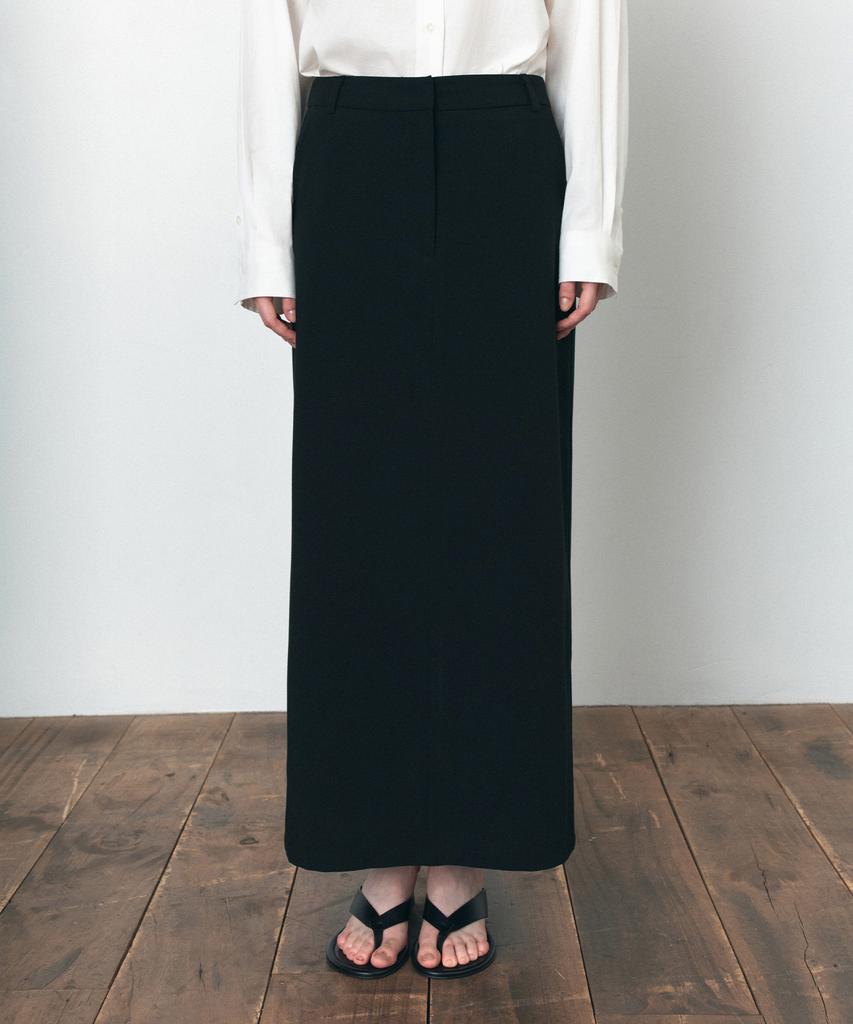Siyajyu Sist9058 Formal Column Long Skirt_Black