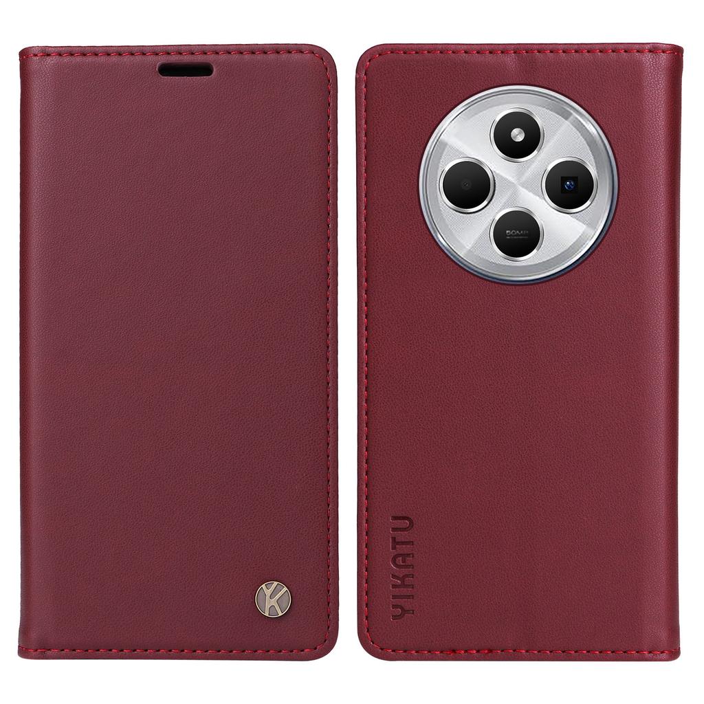 YIKATU YK-001 For Xiaomi Poco C75 4G/Redmi 14R 5G/14C 4G Case Stand Leather Phone Cover Strong Magnetic Closure