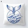 Blue Marine Animal Pillowcase Office Living Room Home Pillowcase Car Ornaments