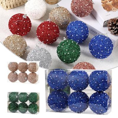 Festive Atmosphere Christmas Balls Hang On The Trees High Quality