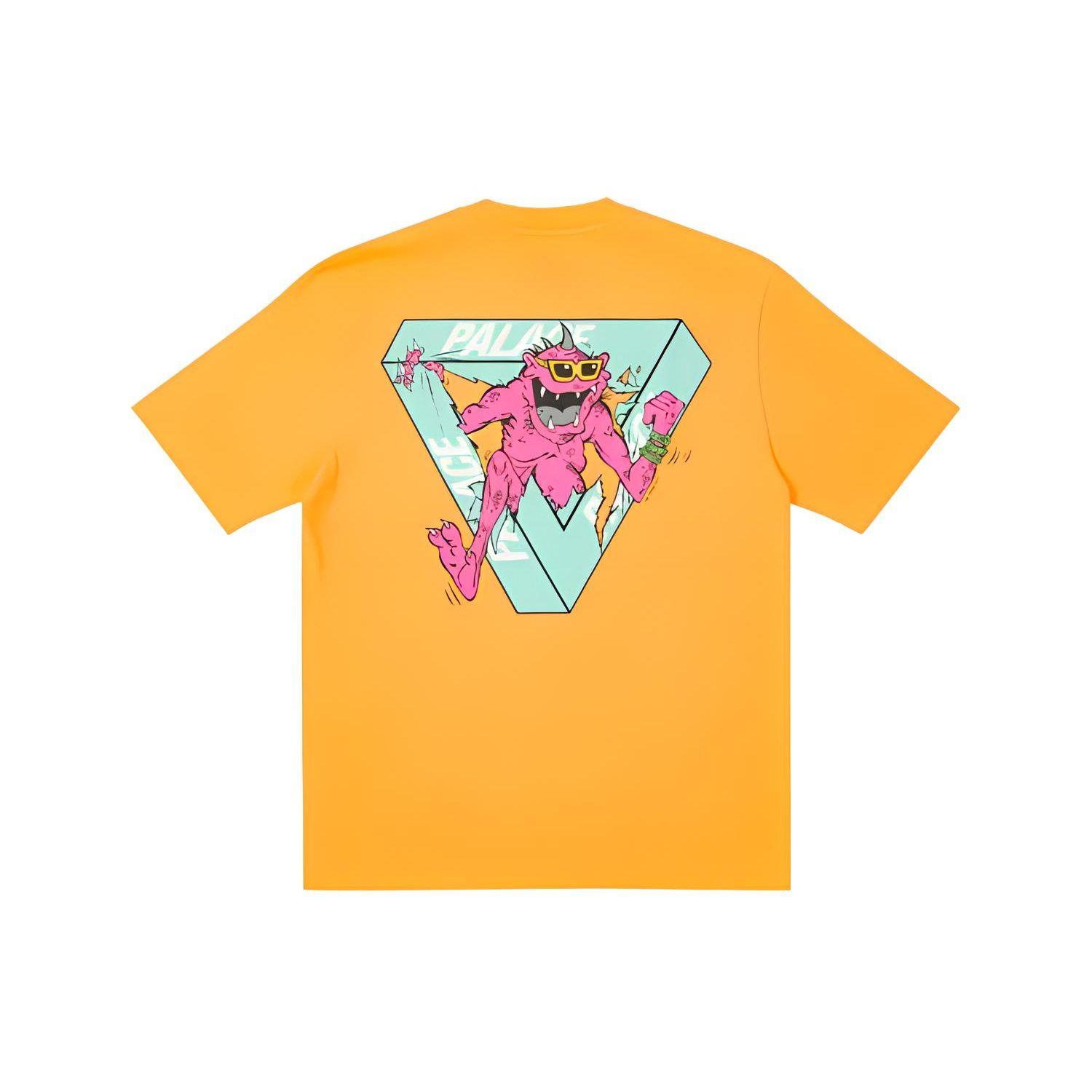 Palace Футболка унисекс с короткими рукавами и логотипом Little Devil Tri-Ferg X M-Zone, оранжевая футболка P20TS217 M
