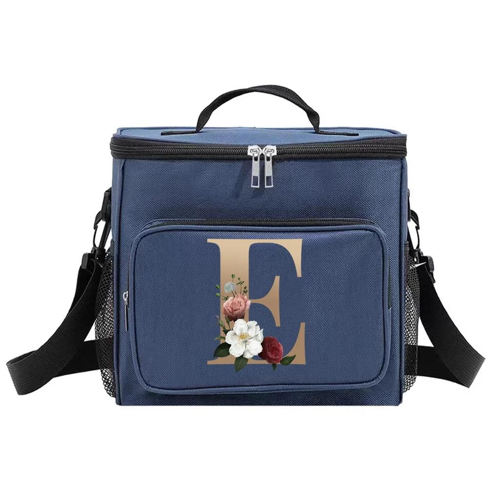 Lunch Bag Insulated Bags Cooler Box Thermal Organizer Handbag Camping Shoulder Storage Lunchbag for Men and Women Gold Series