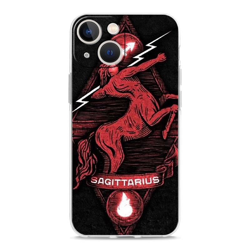 Phone Case For iPhone 16 15 14 13 12 11 Pro Max XS X XR 7 8 Plus soft TPU Clear Cover Aries Leo Libra Pisces Virgo Capricorn
