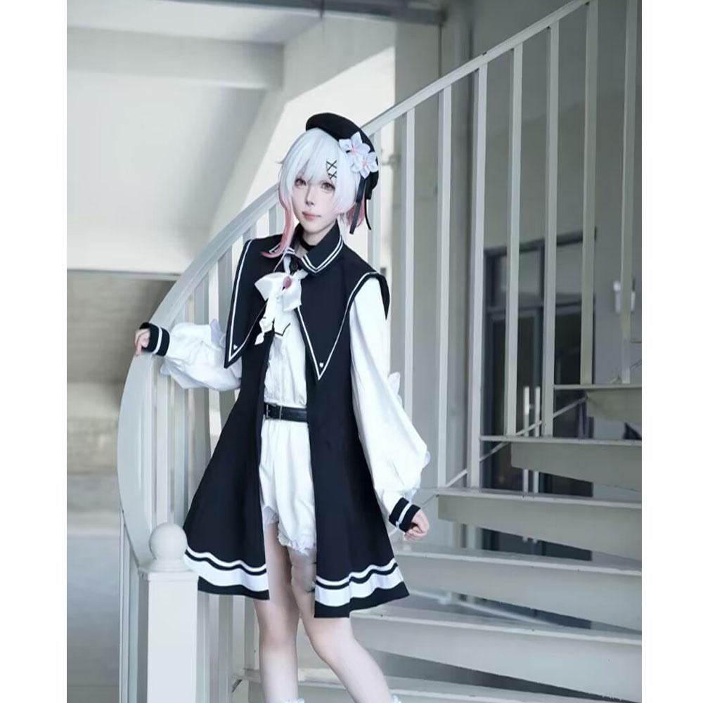 New Sakuraba Ema Cosplay Costume Wig Anime Magical Woma Witch Trial Ema School Uniform Lolita Dress Halloween Christmas Clothing