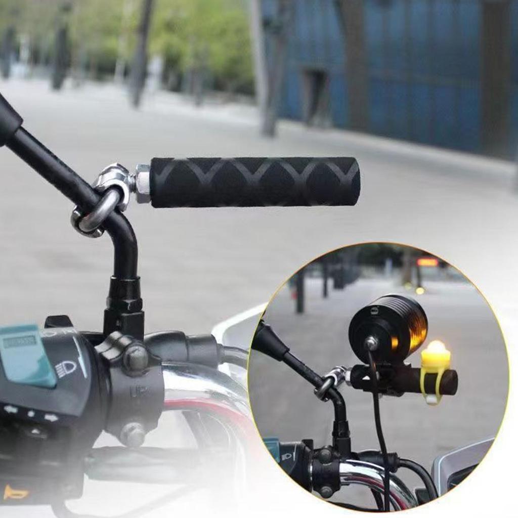 Motorcycle Handlebar Mount Auxiliary Lights Clamp Adjustable Support Multifunctional Holder For Repair Mirrors Light Travel