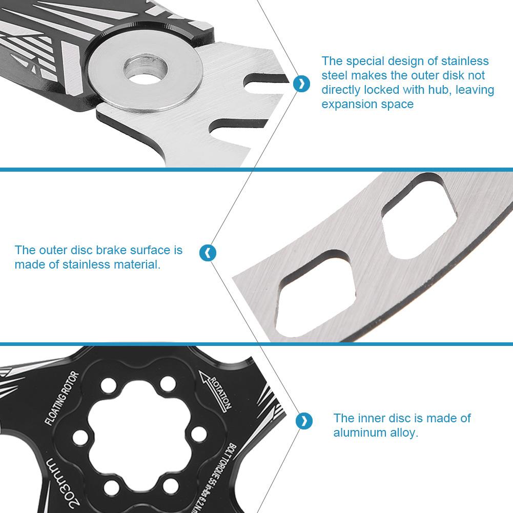 Quality Metal Mountain Bike 203mm Five Nail Disc Brake Brake Pad Disk