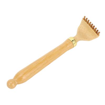 Bamboo Back Scratcher Ergonomic Handle Itch Scratching Telescoping Back Scratcher for Men Women