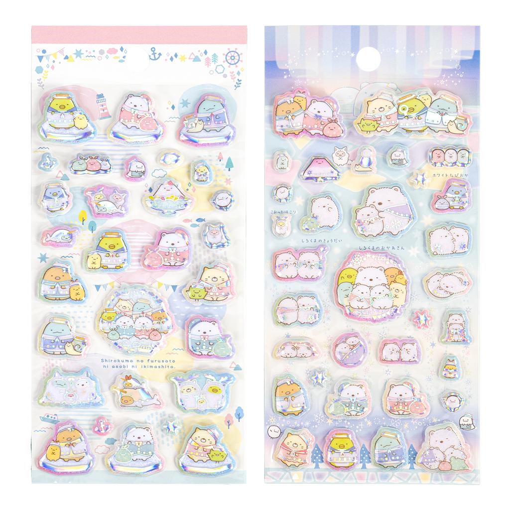 Cute Sumikko Gurashi 3D Stickers 2-Pcs - Puffy Scrapbooking Decor for DIY Journal School Stationery & Gifts