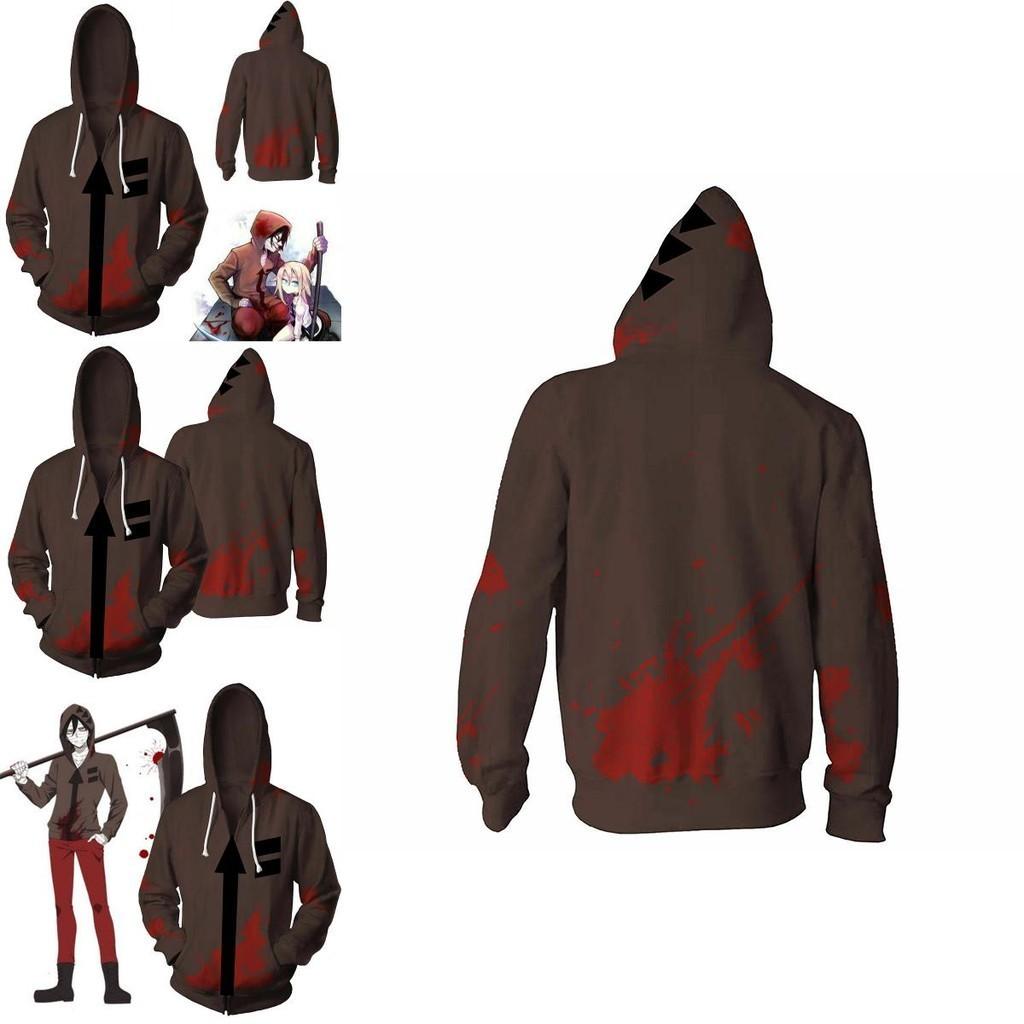 Moletom com Capuz Estiloso de Anime Angels Of Death Isaac Foster Zack Casaco Suéter Fantasia Cosplay Para Conforto e Calor Máximos