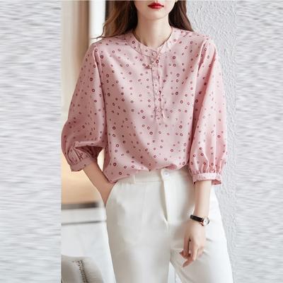 Women Spring Summer Half Sleeve Casual Tops Lady Polka Dot Printed Tops