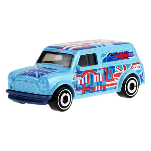Hot Wheels Basic Car 67 Austin Mini Van Vehicle, Vehicle Toy, Ages 3 and Up, Blue, JFN31