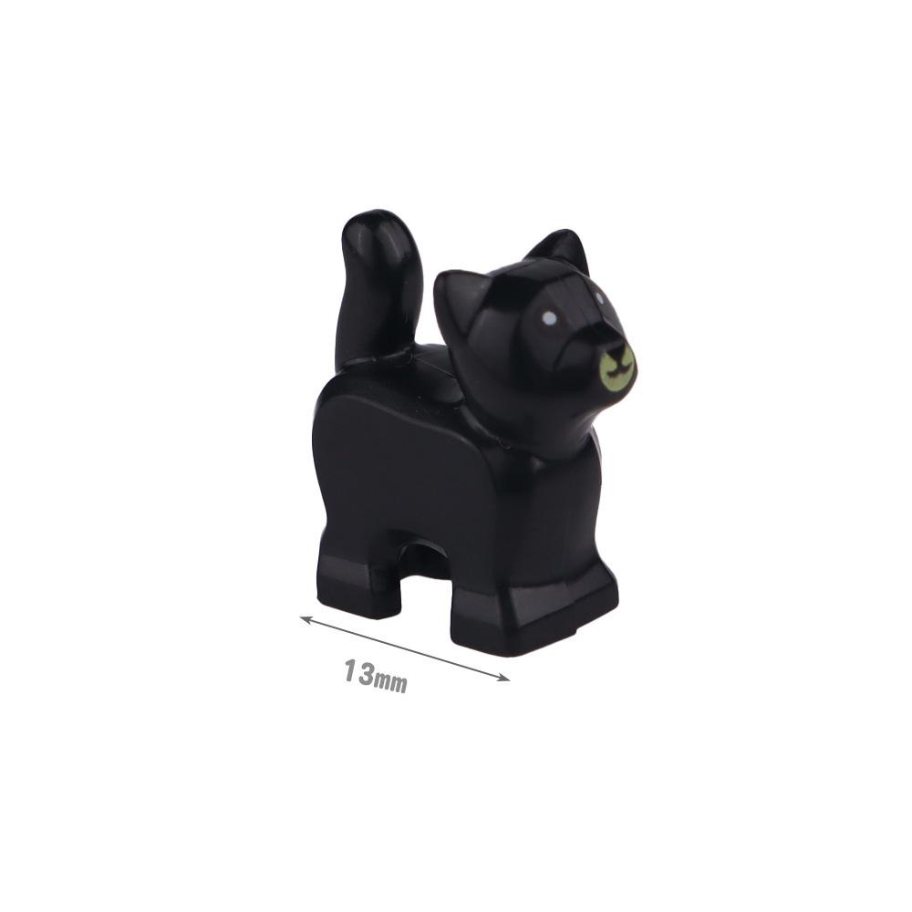 Cute Animals Cat Baby Kitten 80686pb01 Standing with Black Mouth Nose and Eyes Pattern Building Block Toys MOC Kids Toys