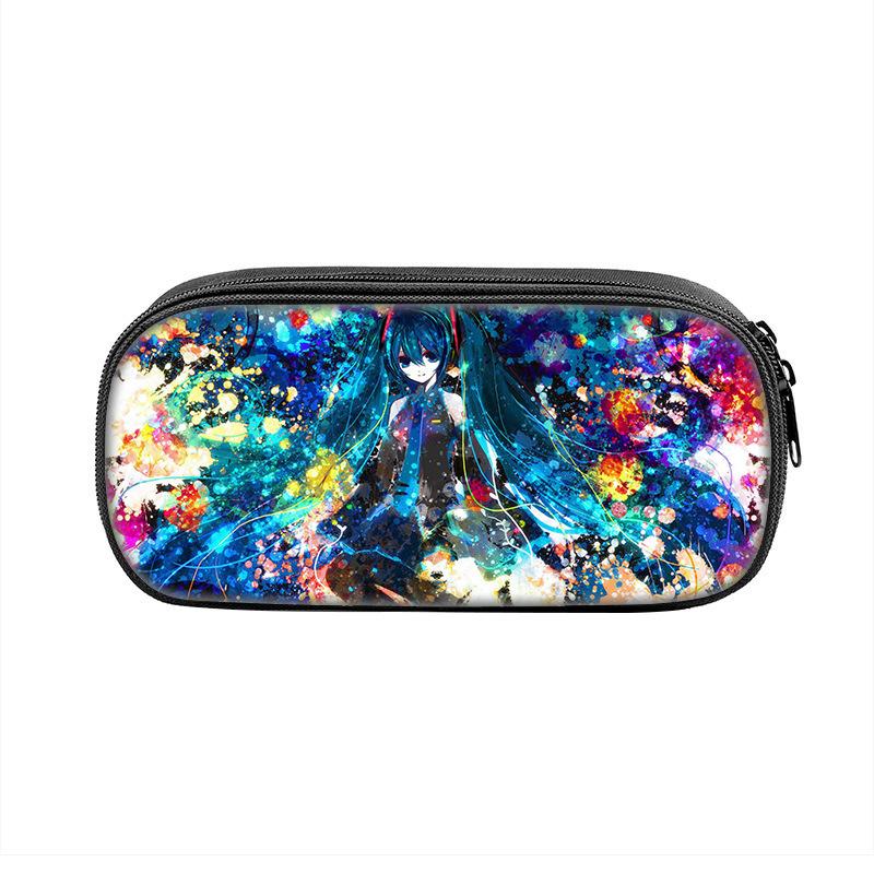 Hatsune Miku Pencil Case Miku Anime Surrounding Male And Female Students Large Capacity Stationery Case Pencil Case Bag