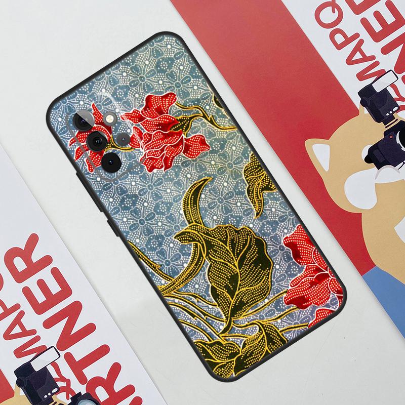 Batik Pattern Case For Samsung Galaxy A06 A16 A36 A56 A55 A35 A33 A53 A13 A23 A17 A54 A34 A14 A52 A32 A15