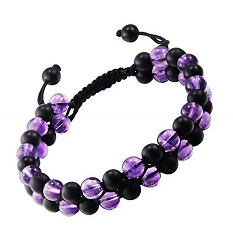 JYL TS Bracelet Protection Couple  Evil Eye Detail Provides Safety & Unity amethyst глубоко кармин