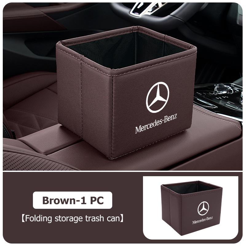 Organizzatore per Auto Chiavi Occhiali Porta Bevande Pattumiera Pieghevole Per Mercedes Benz W202 W212 W126 W140 W168 W177 CLS GLE GLC GLS CLA
