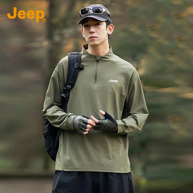 JEEP Men's Outdoor Breathable Long-Sleeve T-Shirt