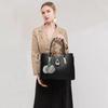 NICOLE & DORIS Women's Tote Bag and Handbag Set, Shoulder Bag, Crossbody Bag, Wallet, and Pompom Charm. Large Capacity, Stylish, Waterproof, PU