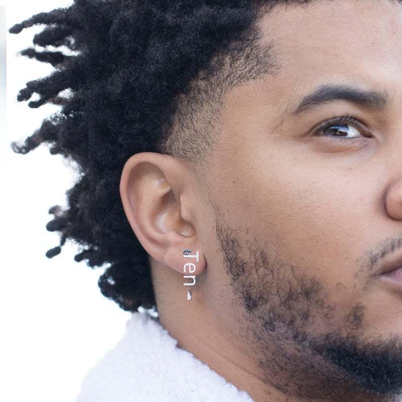 Modne męskie kolczyki krzyżyki z cyrkoniami: Odważny i Prosty