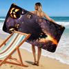Glowing pumpkins whispering mystery Print beach towel, quick drying, suitable for travel, outdoor sports, jogging, the beach and swimming, gift
