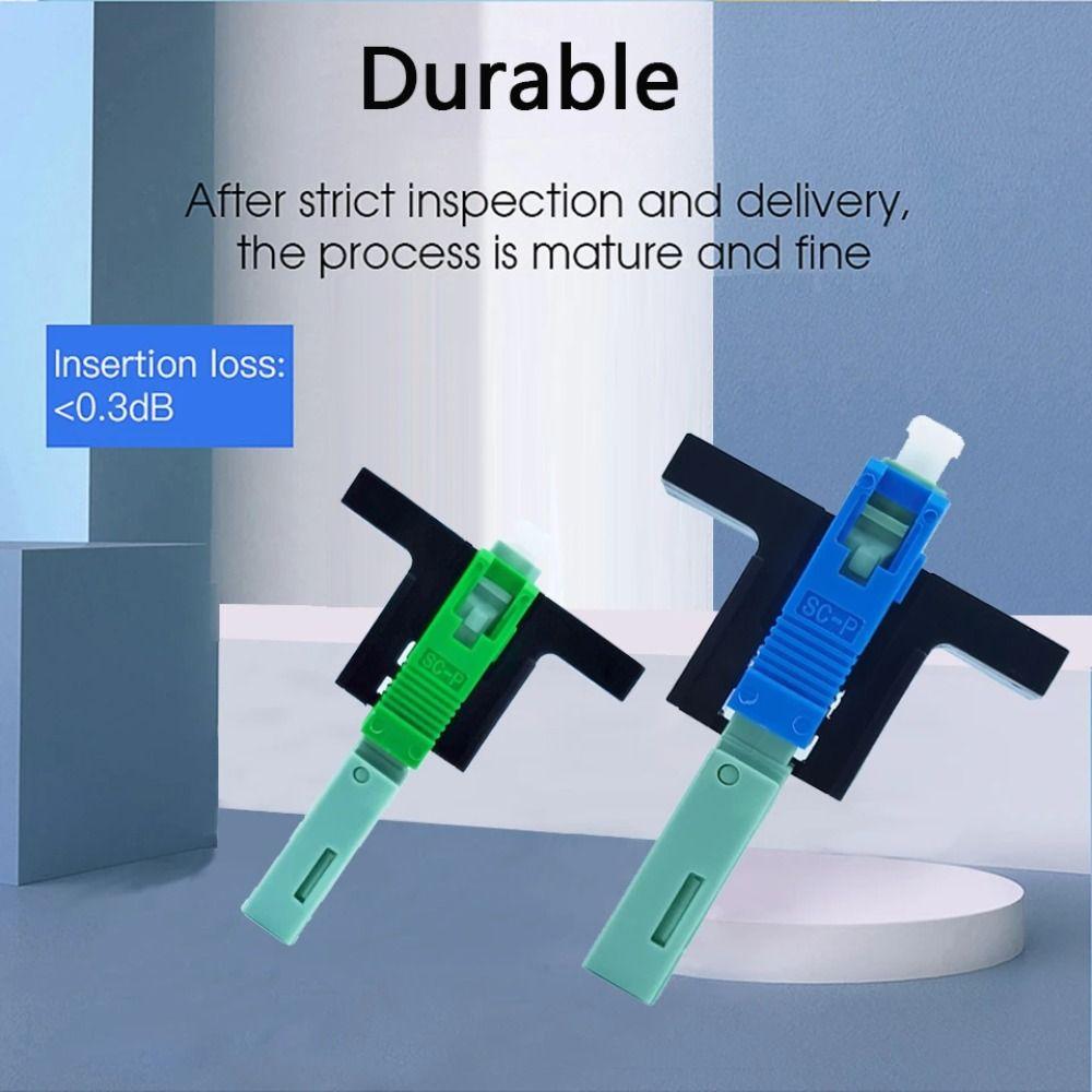 10Pcs Reusable SC UPC Fiber Optic Quick Connector Embedded Single-Mode Connector  Telecommunication