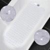 Extra lange Anti-Rutsch-Badezimmermatte mit 200 Saugnäpfen, 40,5 x 101 cm, Transparente Duschmatte für die Sicherheit in der Badewanne