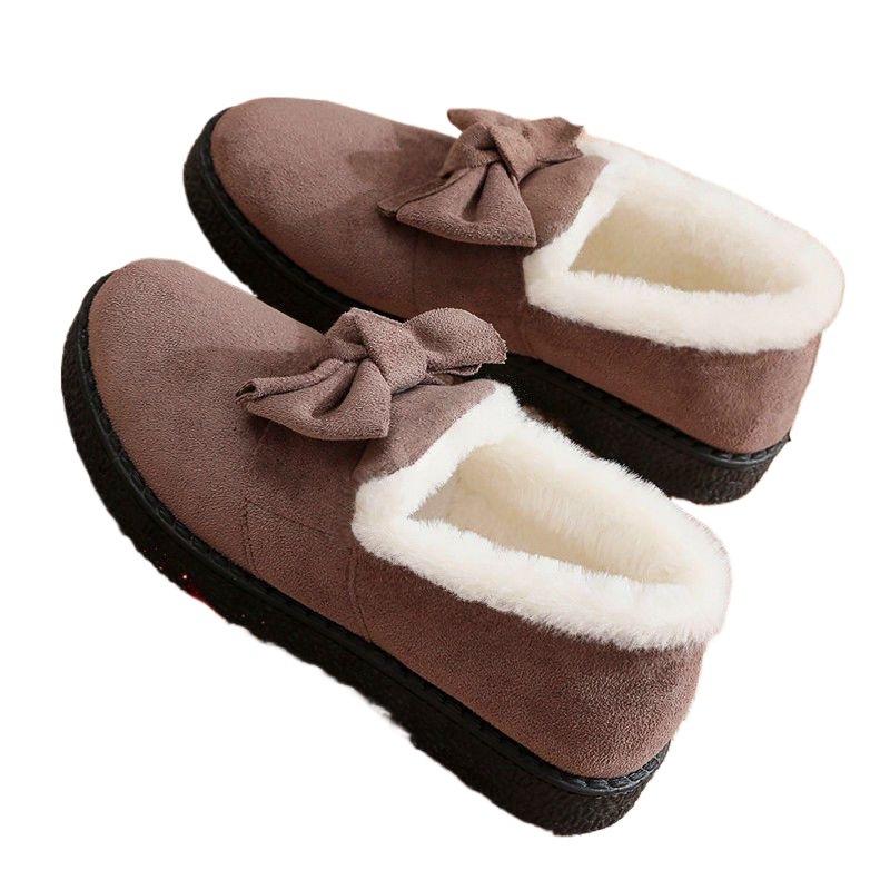 One-pedal cotton shoes women's velvet thickened warm snow boots short student winter women's shoes mother middle-aged and elderly short boots