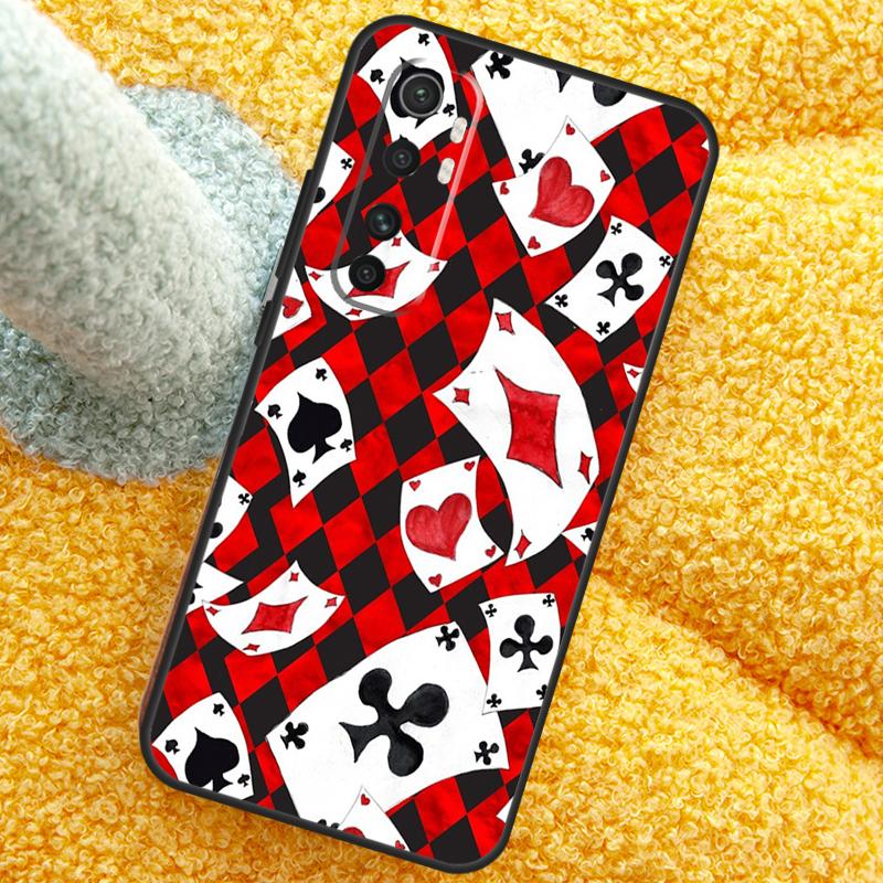 Poker Playing Card Case For POCO X3 X4 X5 F5 Pro M5s C40 F4 GT F3 Cover For Xiaomi 12T 11T Pro 12 13 Lite 12X