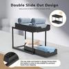 Double-layer Pull-out Kitchen Storage Rack Sliding Cabinet Basket Suitable for Kitchen and Bathroom Countertop Sink Storage