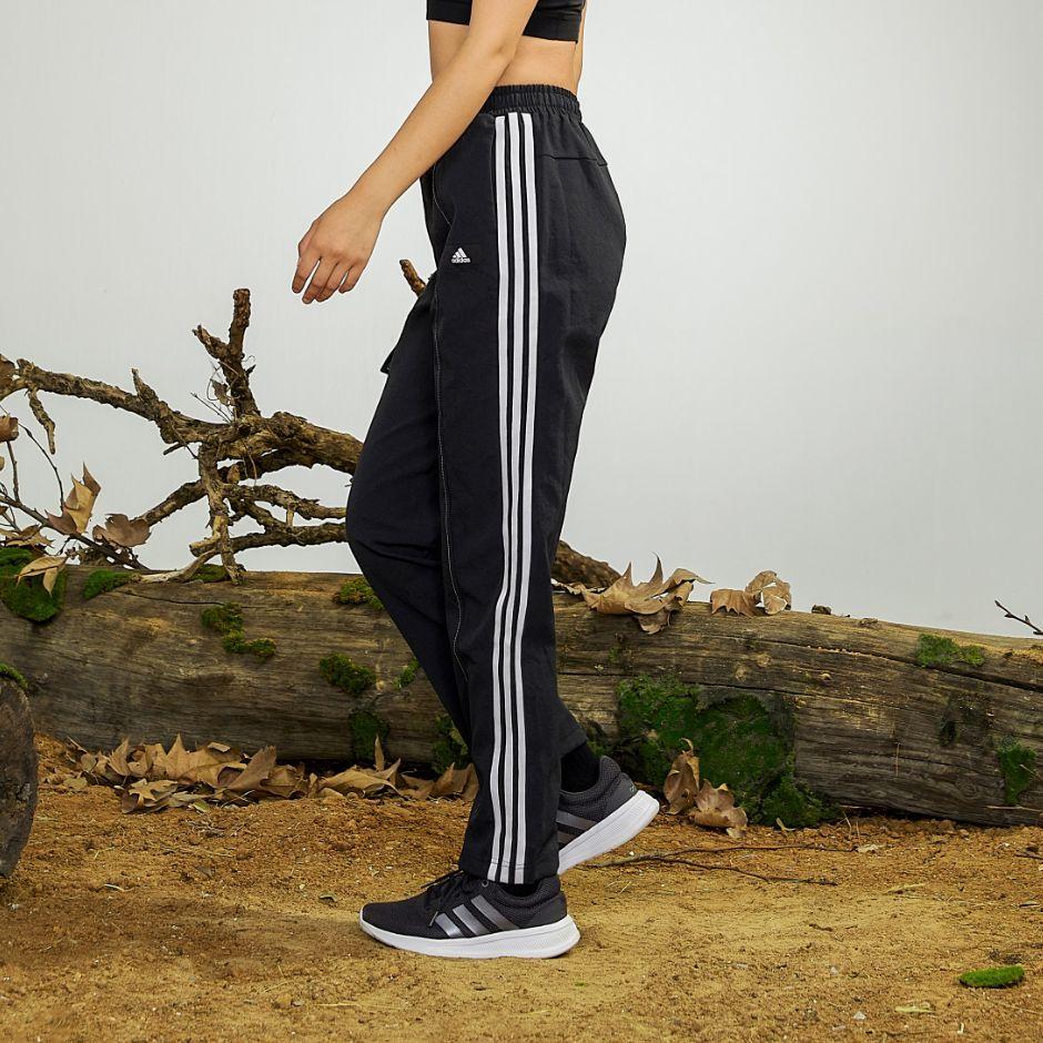 Adidas Loose Running Training Pants With Side Pockets Women Bottoms Black GT4406
