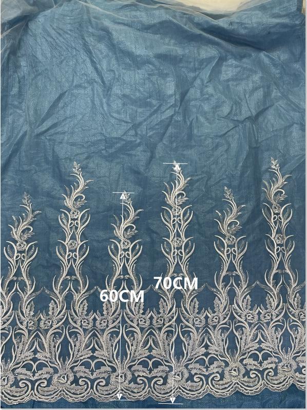 70Cm Large Sequined Lace Accessories Wedding Dress Veil Embroidery Jewelry Diy Material Curtain Fabric Decoration Accessories Factory