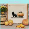 Halloween Cat Cartoon Pulling Pumpkin Cart Sitting Mouse Home Decor Stickers