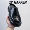 Super Hot Internet Celebrity Thick Bottom Heightening Men's Slippers 2025 Spring and Autumn New Popular Outer Wear Bag Head Half Slippers 3130-A