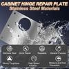 Kit plăci de reparare balamale pentru dulap Placă de montare pentru balamale pentru ușă dulap de bucătărie, cu găuri Suporturi de fixare plată Ustensile de uz casnic