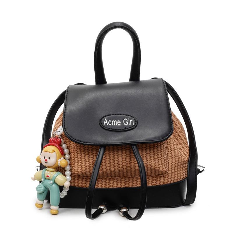 Niche backpack female fashion versatile student class schoolbag bucket bag high value travel backpack