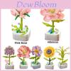 Creative Plant Flower Building Blocks For Children Diy Puzzle Toy Gift For Valentine's Day Sunflower Style