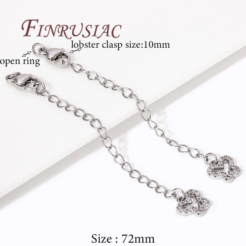 18K Gold Plated Connectors For Jewelry,Extension Extender Tail Chains with Lobster Clasps For Jewelry,DIY Bracelets Accessories