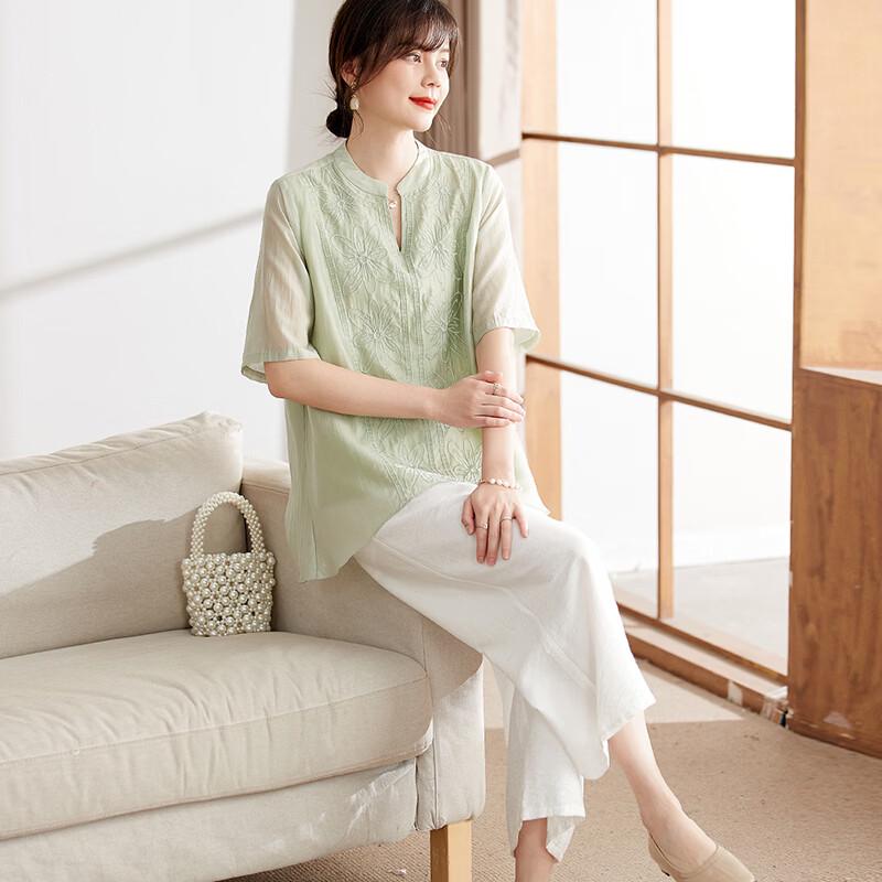 

Xihui Women s Summer Chiffon Short-Sleeve Top L