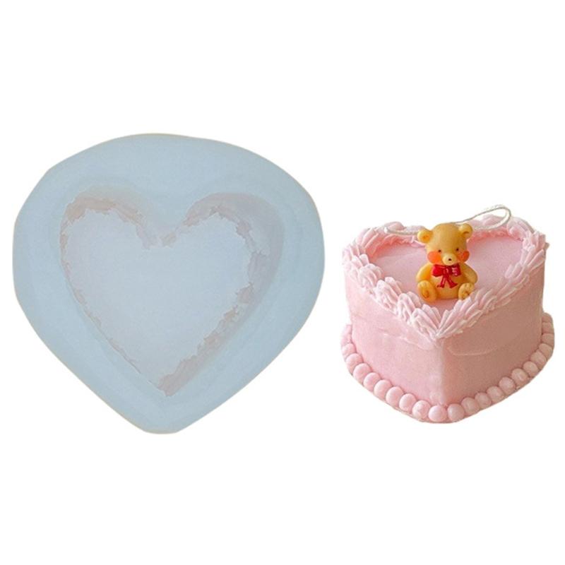 Decorated Cake Silicone Mold Mousse Pastry Dessert Aromatherapy Candle Mold Simulation Cream Small Cake Embryo Mold