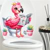 Funny Animal PVC Toilet Seat Stickers Monkey Zebra Giraffe Decals Waterproof Bathroom Wall Door Decor Creative Removable Decals