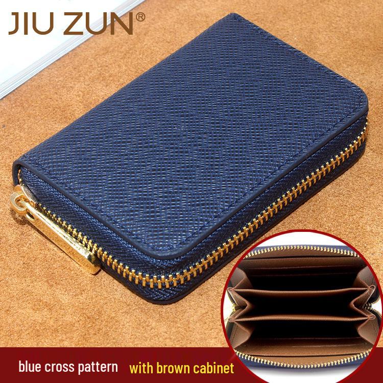 Japanisches Damen Crossgrain Kurzportemonnaie und Münzfach.