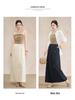 Elastic Waist Drape Slim Fit Midi Skirt - 2026 Spring/Summer Collection