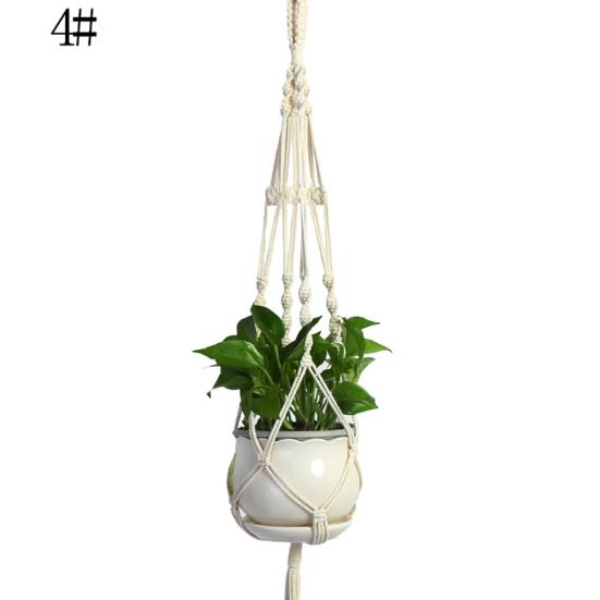 Ručně vyráběné Macrame Závěs na květináče Síťový košík na lano Domácí zahrada Výzdoba dvora